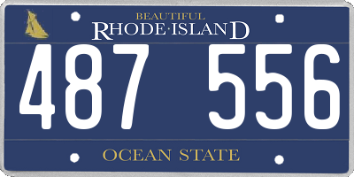 RI license plate 487556