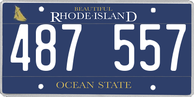 RI license plate 487557