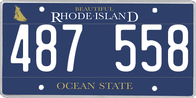 RI license plate 487558
