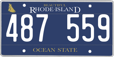RI license plate 487559