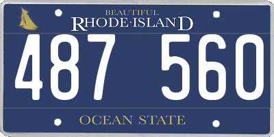 RI license plate 487560