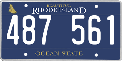 RI license plate 487561
