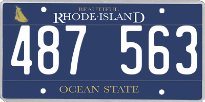 RI license plate 487563