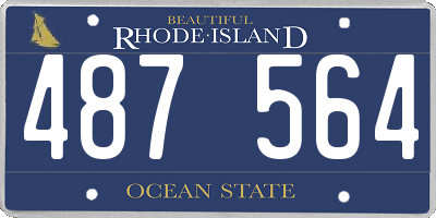 RI license plate 487564