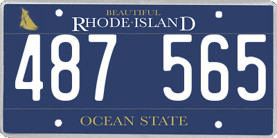 RI license plate 487565
