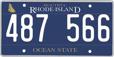RI license plate 487566