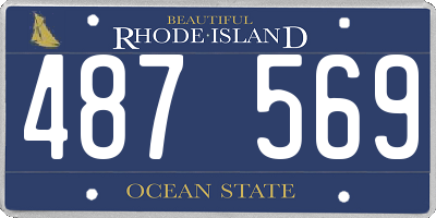 RI license plate 487569