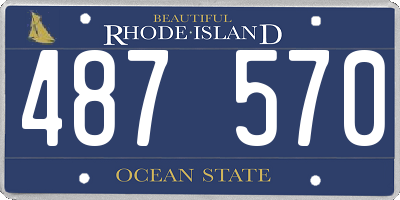 RI license plate 487570