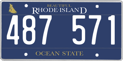 RI license plate 487571
