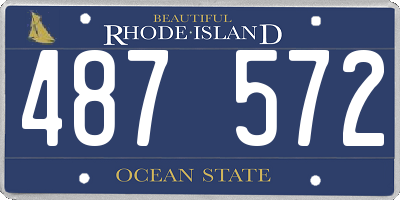 RI license plate 487572