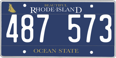 RI license plate 487573