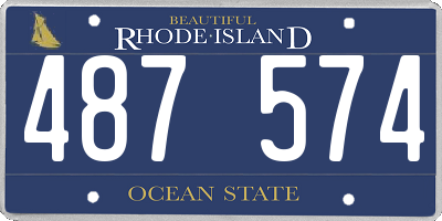 RI license plate 487574