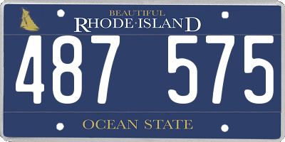 RI license plate 487575