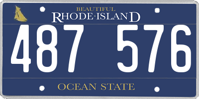 RI license plate 487576