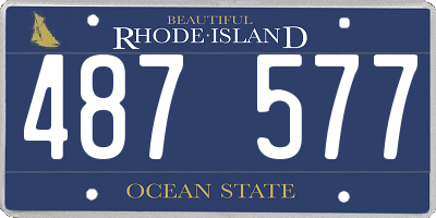 RI license plate 487577