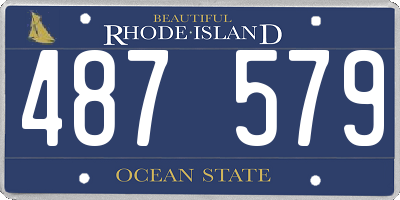 RI license plate 487579