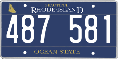 RI license plate 487581