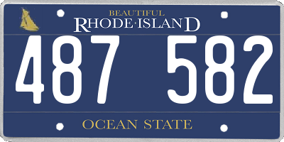 RI license plate 487582