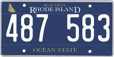 RI license plate 487583