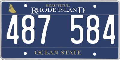 RI license plate 487584