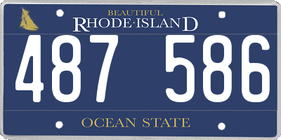 RI license plate 487586