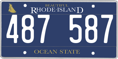RI license plate 487587