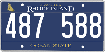 RI license plate 487588