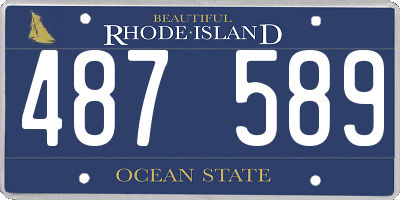RI license plate 487589