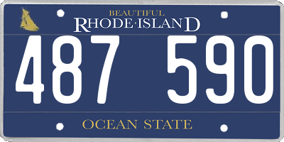 RI license plate 487590
