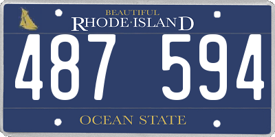 RI license plate 487594