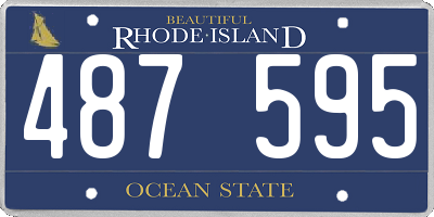 RI license plate 487595
