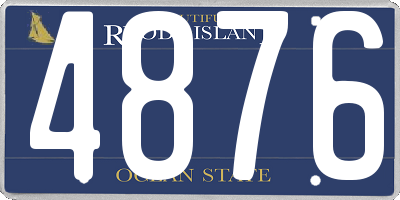 RI license plate 4876