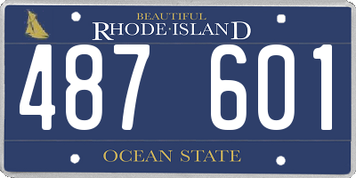 RI license plate 487601