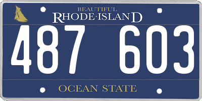 RI license plate 487603