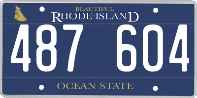 RI license plate 487604