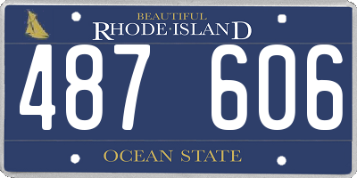 RI license plate 487606