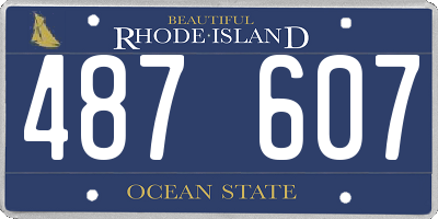 RI license plate 487607