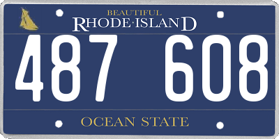 RI license plate 487608