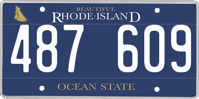 RI license plate 487609