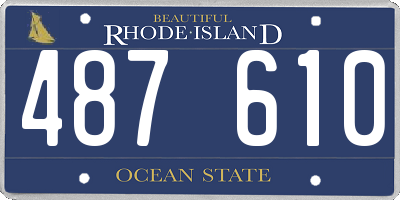 RI license plate 487610
