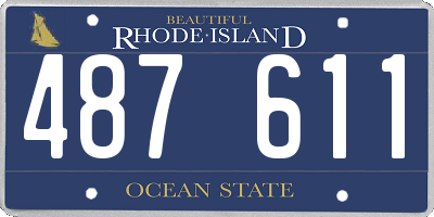 RI license plate 487611