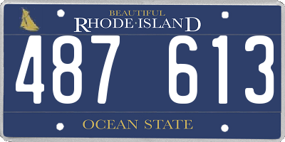 RI license plate 487613