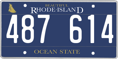 RI license plate 487614