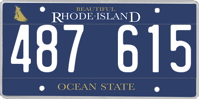RI license plate 487615