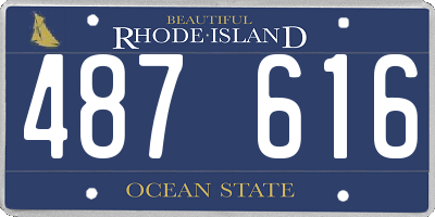 RI license plate 487616