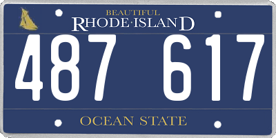 RI license plate 487617