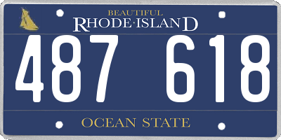RI license plate 487618