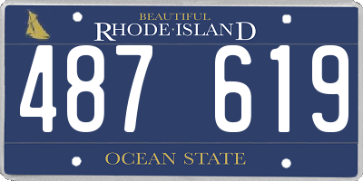 RI license plate 487619