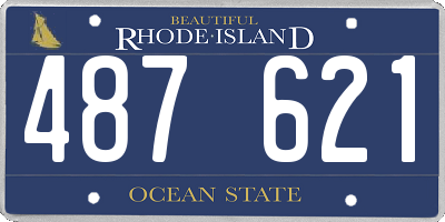RI license plate 487621