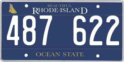 RI license plate 487622